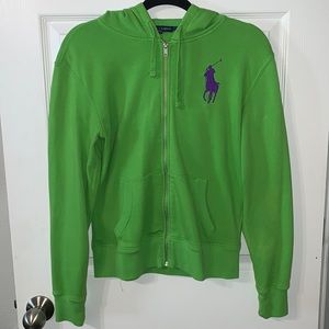 Green Ralph Lauren Zip Up Jacket